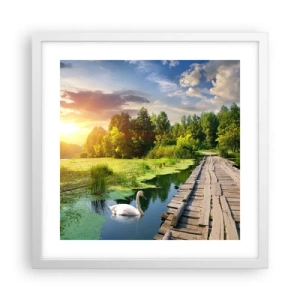 Affiche dans un cadre blanc - Poster - L'été, l'été partout - 40x40 cm