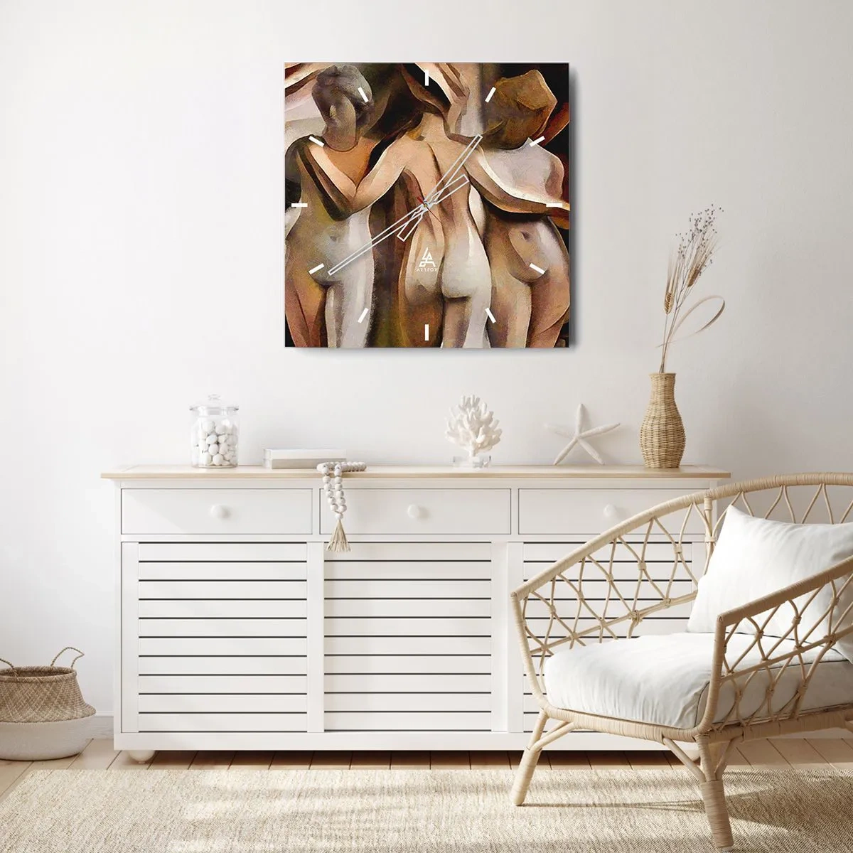 Horloge murale - Pendule murale - Trois Grâces 2.0 - 40x40 cm