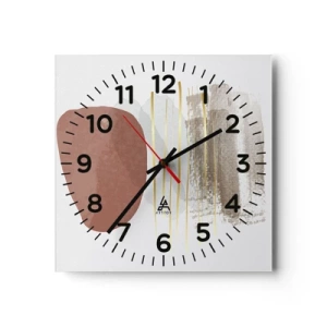 Horloge murale - Pendule murale - Colonnade abstraite - 40x40 cm