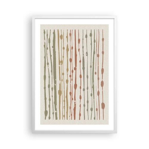 Affiche dans un cadre blanc - Poster - Notation musicale des couleurs - 50x70 cm