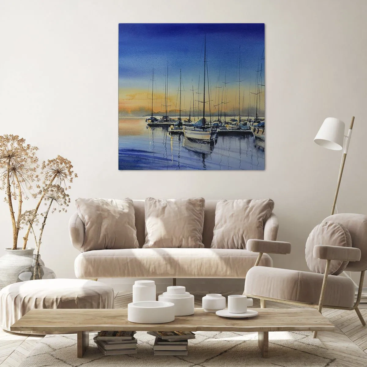 Impression sur toile - Image sur toile - Fin d'une belle journée - 40x40 cm