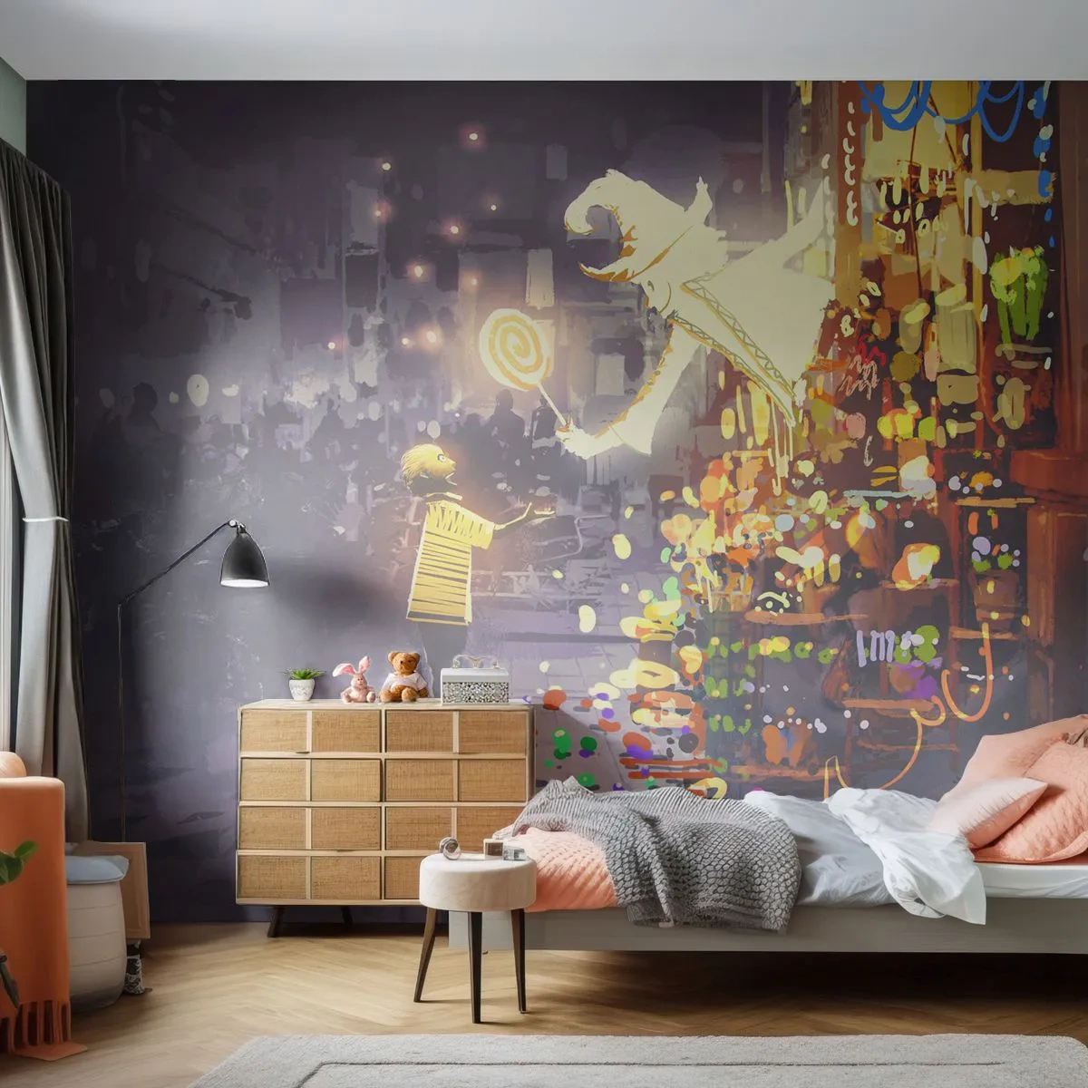 Papier Peint Autocollant Deluxe Sticker - La magie existe - Abstraction, Fantaisie, Pour les enfants - 250x175 cm