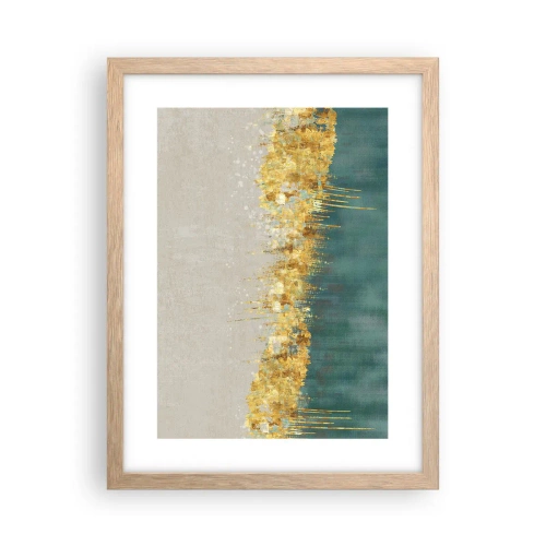 Affiche dans un chêne clair - Poster - La frontière dorée - 30x40 cm