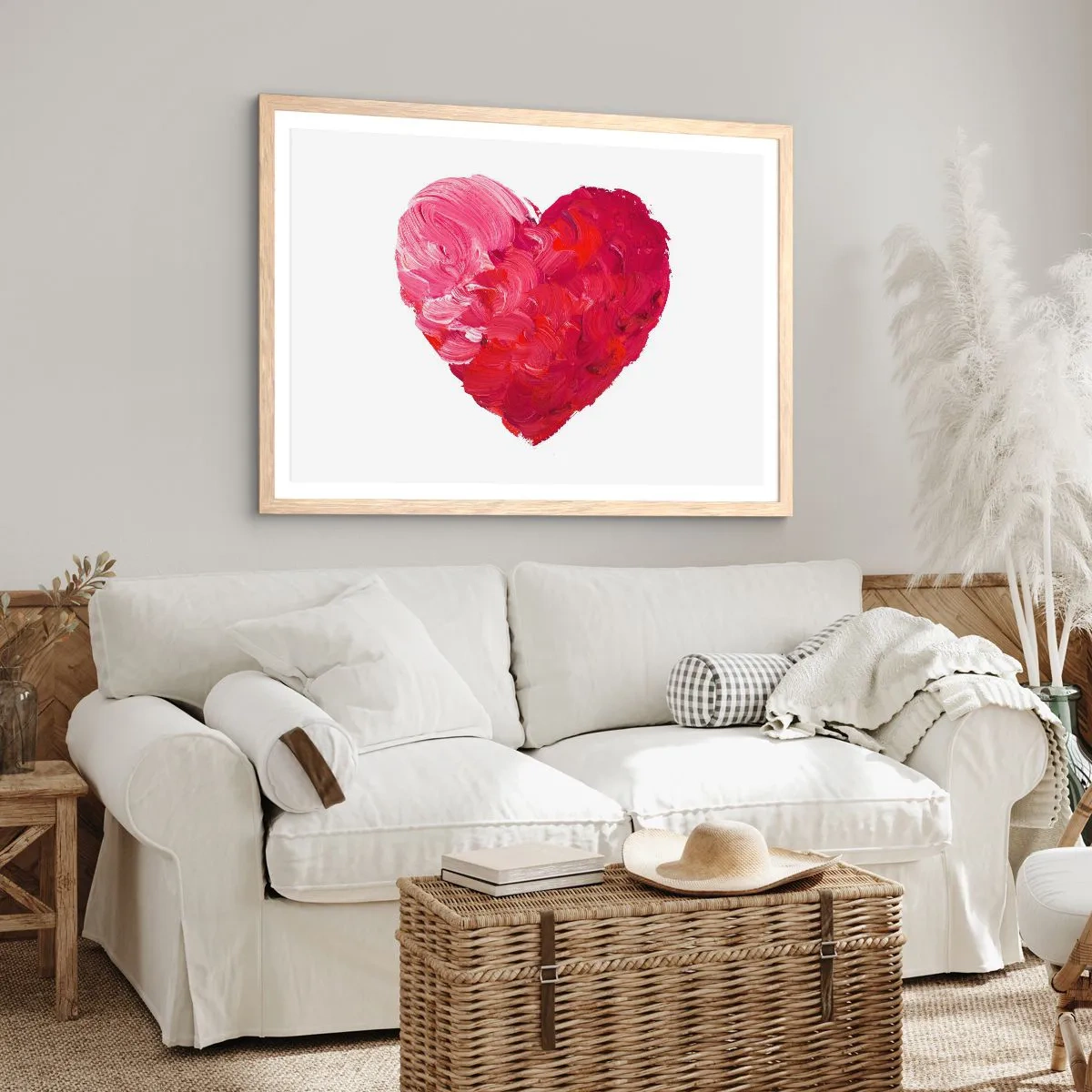 Affiche dans un chêne clair - Poster - All you need is love - 70x50 cm