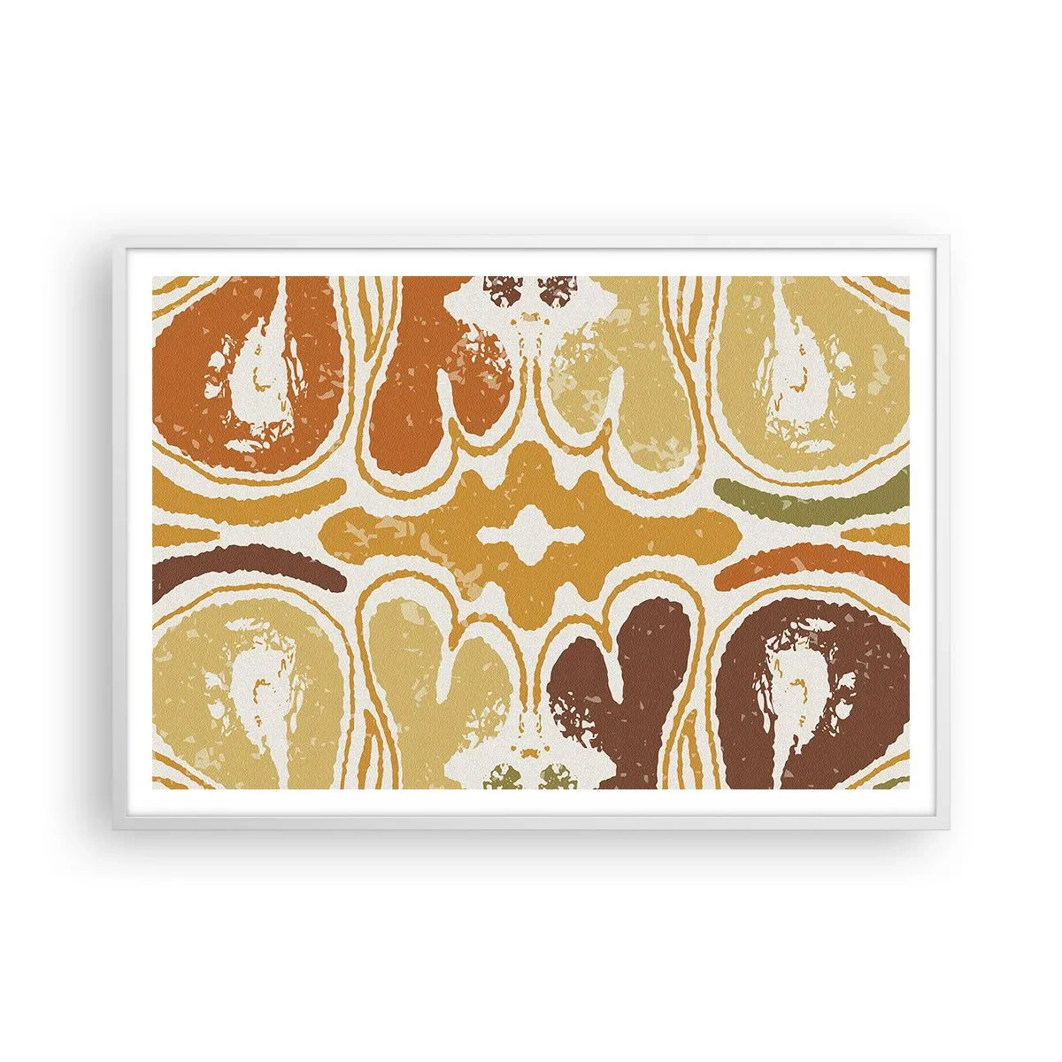 Affiche dans un cadre blanc - Poster - Abstraction sentimentale - 100x70 cm