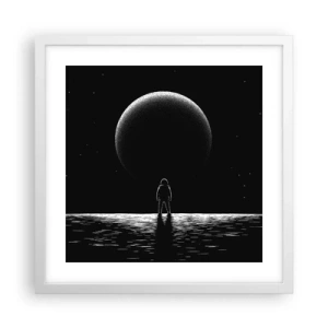 Affiche dans un cadre blanc - Poster - Face à face - 40x40 cm