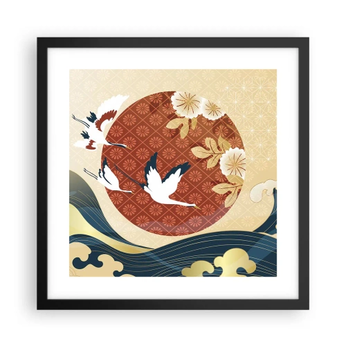 Affiche dans un cadre noir - Poster - Conte japonnais - 40x40 cm