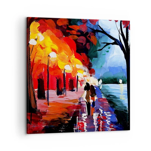 Impression sur toile - Image sur toile - Automne flamboyant dans le parc - 50x50 cm