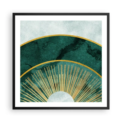 Affiche dans un cadre noir - Poster - Un autre système solaire - 60x60 cm