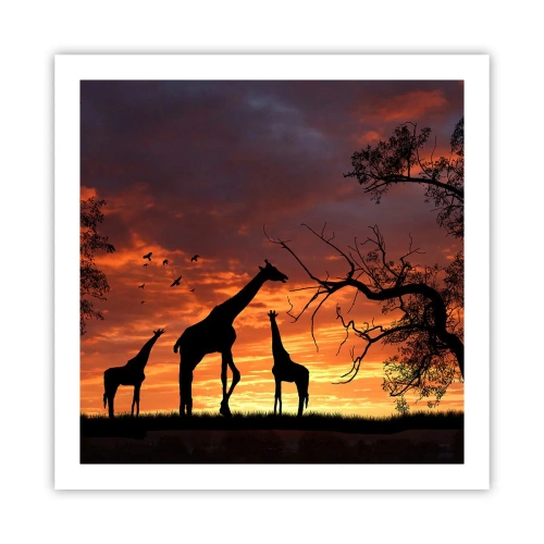 Affiche - Poster - Un petit dîner avec vos proches - 60x60 cm