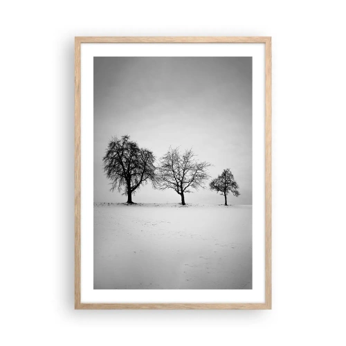 Affiche dans un chêne clair - Poster - A quoi rêvent-ils? - 50x70 cm