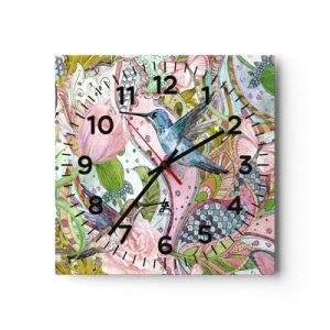 Horloge murale - Pendule murale - Empêtré dans les vignes - 40x40 cm
