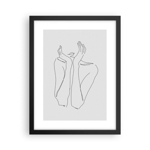 Affiche dans un cadre noir - Poster - De quoi rêvent les femmes - 30x40 cm