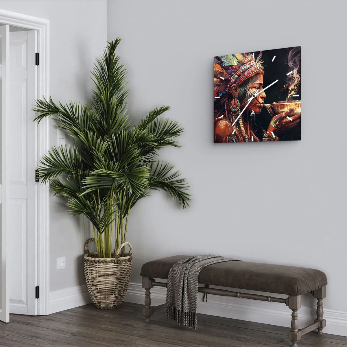 Horloge murale - Pendule murale - Rituel magique - 30x30 cm