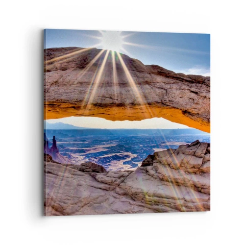 Impression sur toile - Image sur toile - Par la porte rocheuse - 70x70 cm