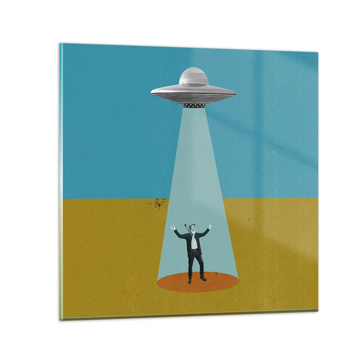 Impression sur verre - Image sur verre - Rencontre proche - 50x50 cm