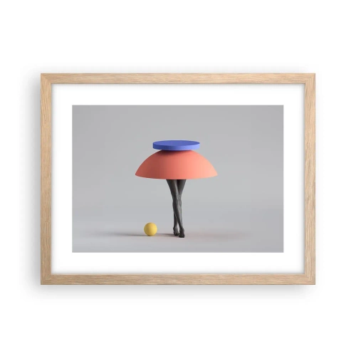 Affiche dans un chêne clair - Poster - Composition surréaliste - 40x30 cm