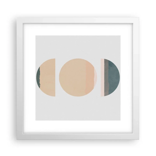 Affiche dans un cadre blanc - Poster - Cercles après cercles - 30x30 cm