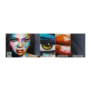 Échantillon de Papier Peint Premium Sand - Il est impossible de le quitter les yeux - Portrait d'une femme, Affronter, Morceau - 100x30 cm