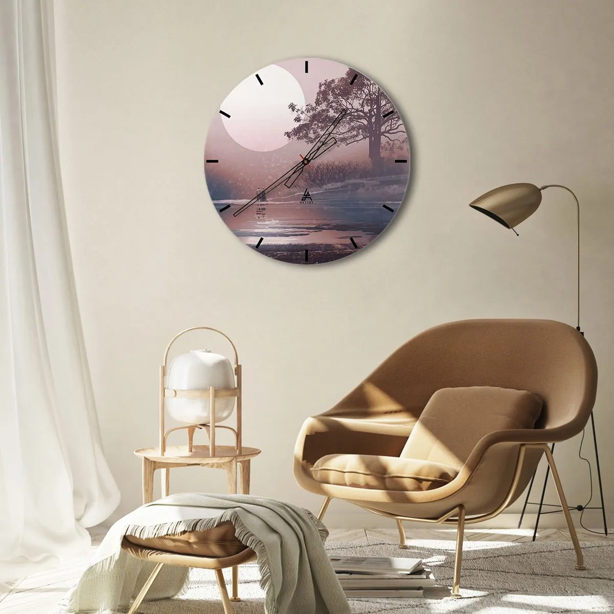 Horloge murale - Pendule murale - Merveilles de la nuit - 40x40 cm