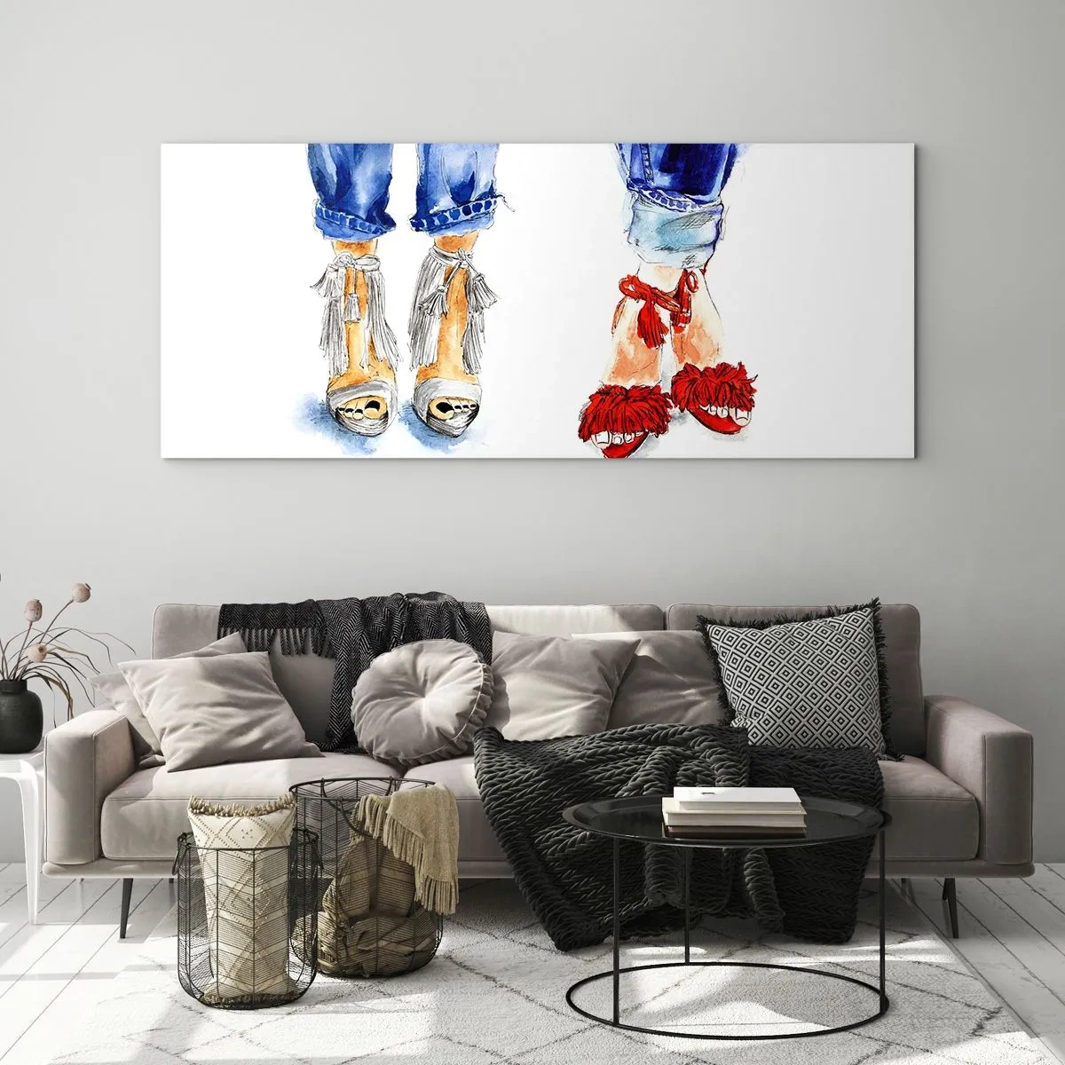 Impression sur verre - Image sur verre - Peut-être irons-nous nous promener? - 90x30 cm