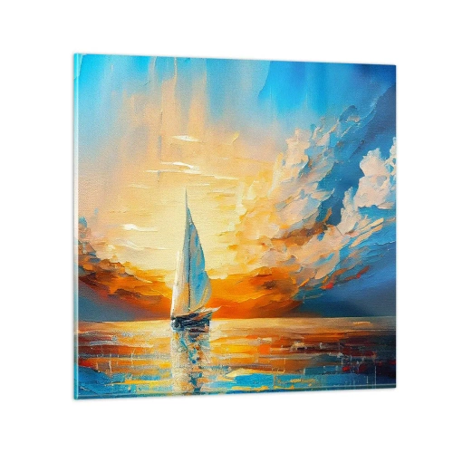 Impression sur verre - Image sur verre - Expédition en or - 70x70 cm