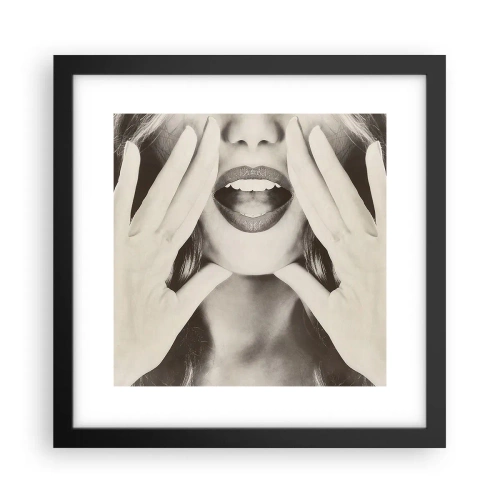 Affiche dans un cadre noir - Poster - J'arrive! - 30x30 cm