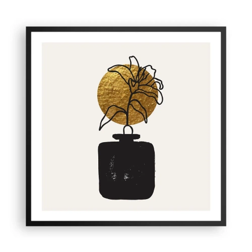 Affiche dans un cadre noir - Poster - La beauté vaut son pesant d'or - 60x60 cm