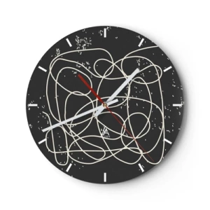Horloge murale - Pendule murale - Errance des pensées - 40x40 cm