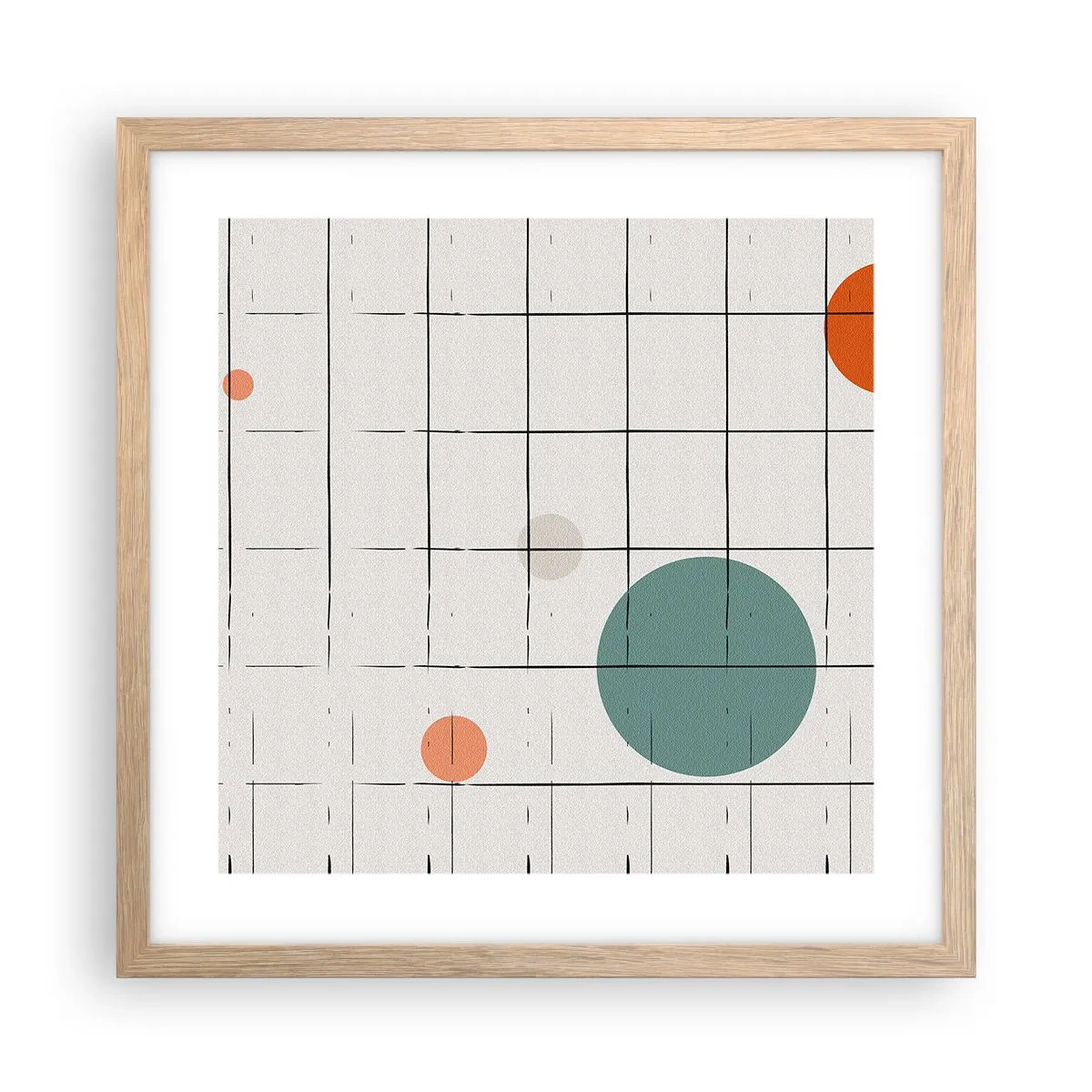 Affiche dans un chêne clair - Poster - Piégé. Nous ou eux ? - 40x40 cm