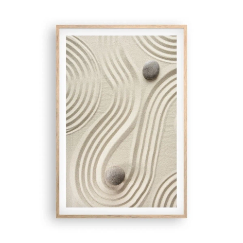 Affiche dans un chêne clair - Poster - Touche de chaleur - 61x91 cm