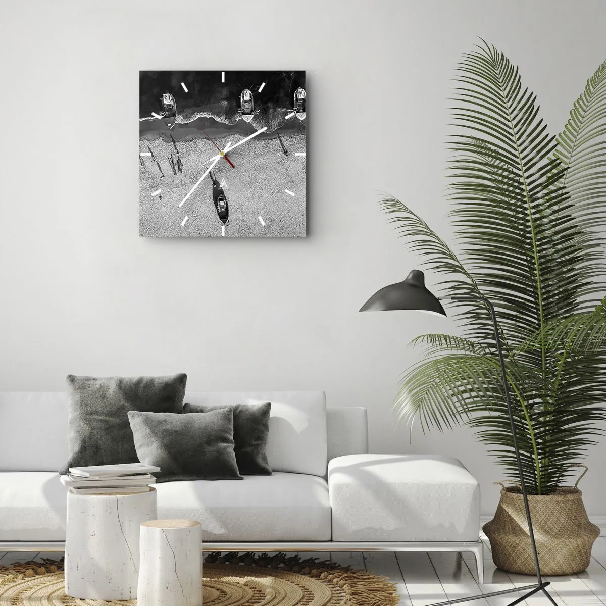 Horloge murale - Pendule murale - Toujours sur le rivage… - 30x30 cm