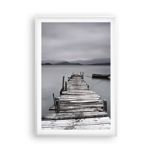 Affiche dans un cadre blanc - Poster - Tu peux partir demain - 61x91 cm