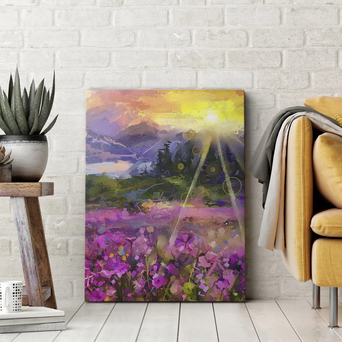 Impression sur toile - Image sur toile - Dans la vallée à l'abri du soleil - 45x80 cm