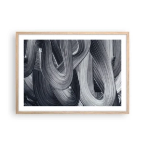 Affiche dans un chêne clair - Poster - La fluidité de la réalité - 70x50 cm