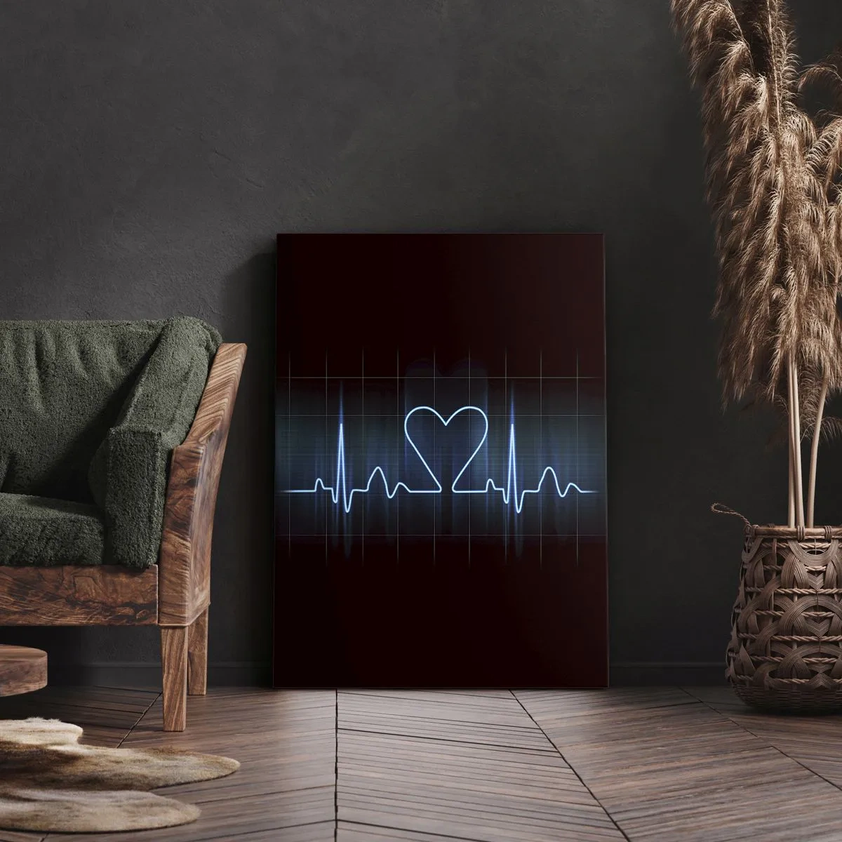 Impression sur toile - Image sur toile - Au rythme du cœur - 65x120 cm