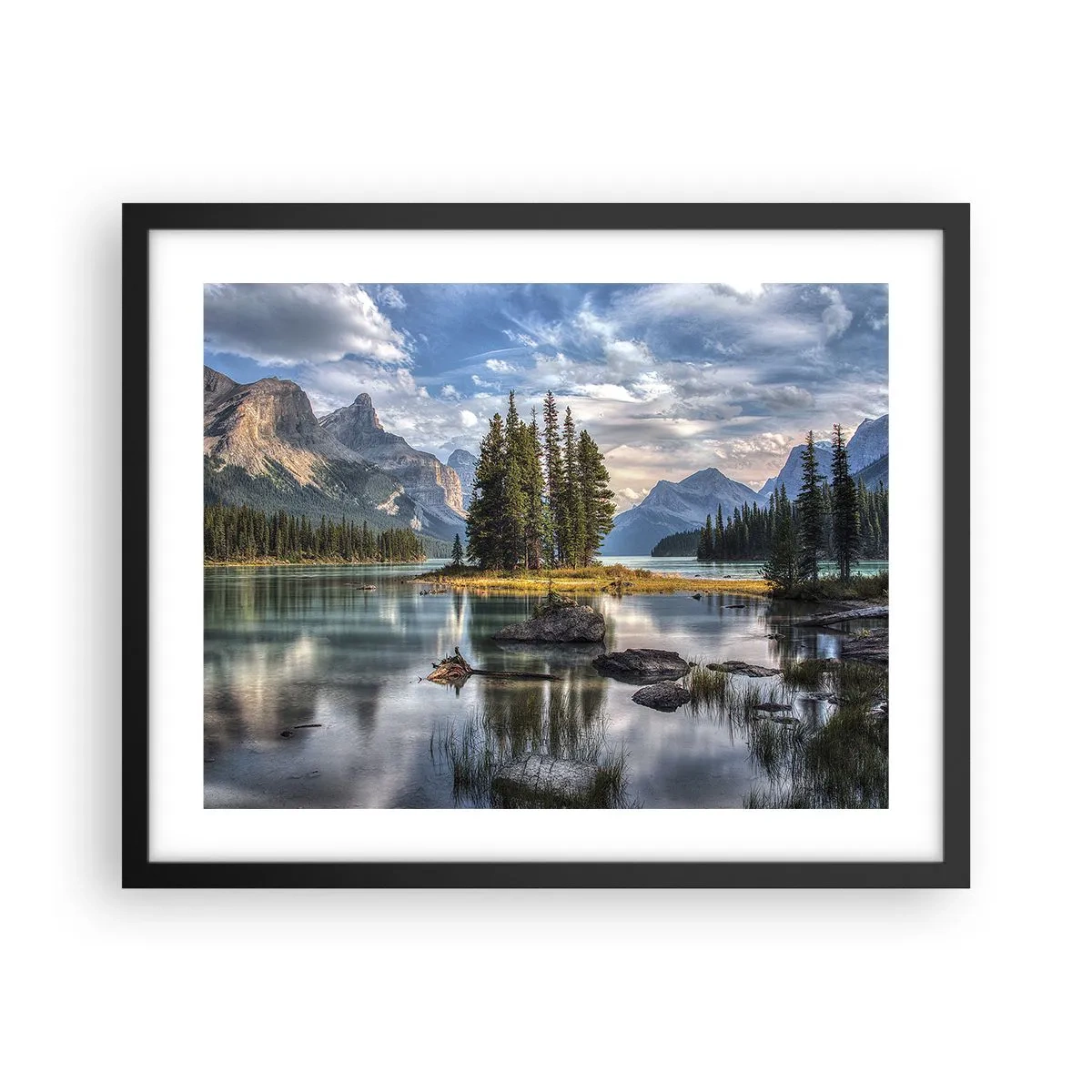 Affiche dans un cadre noir - Poster - Sous les grandes eaux claires - 50x40 cm