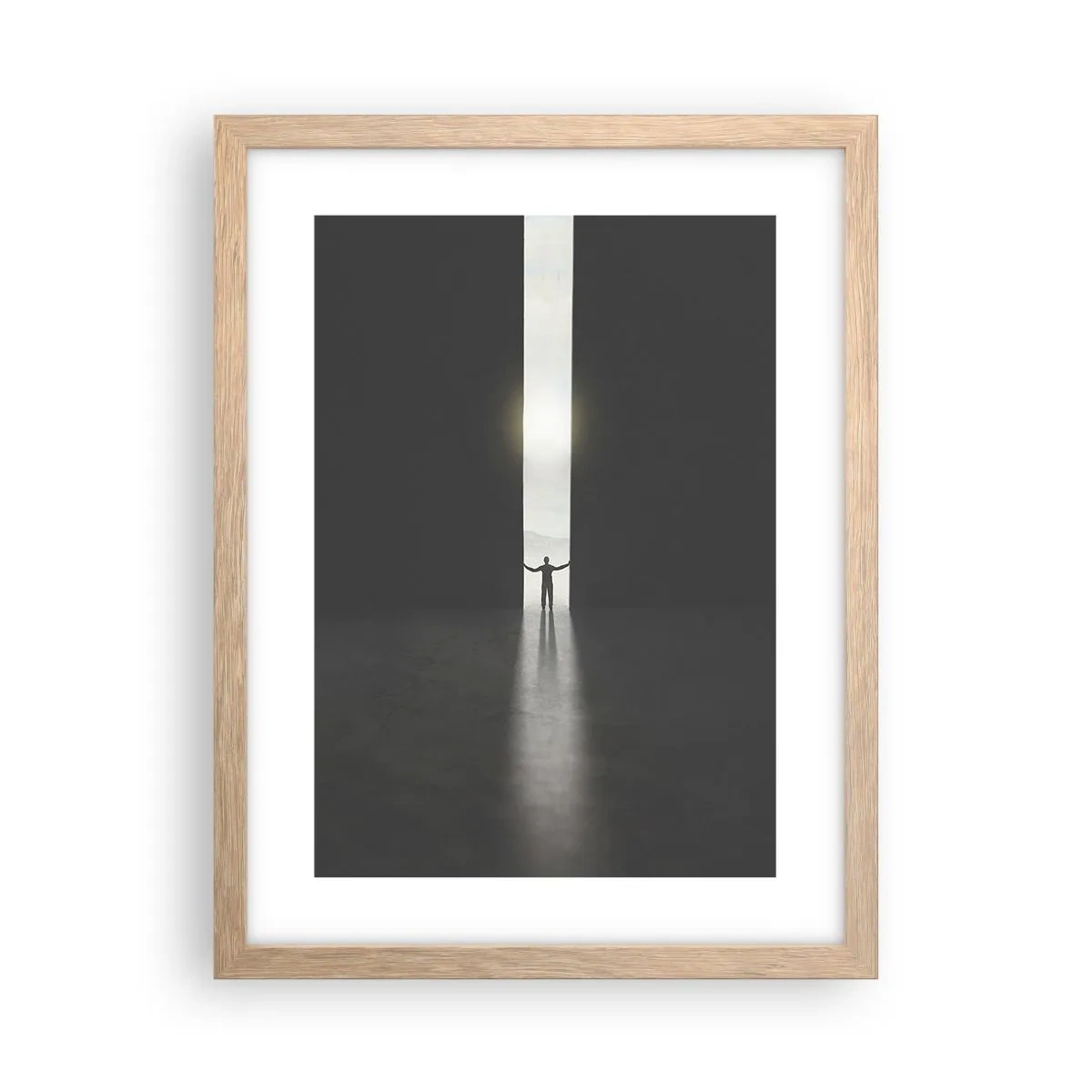 Affiche dans un chêne clair - Poster - Étape vers un avenir radieux - 30x40 cm