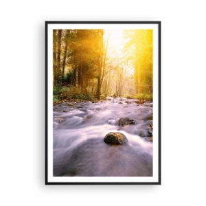 Affiche dans un cadre noir - Poster - Malachite dans un cadre argent et or - 70x100 cm