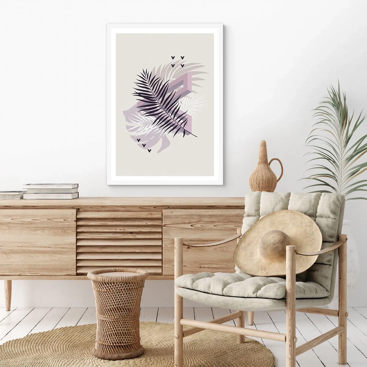 Affiche dans un cadre blanc - Poster - L'ombre de l'obscurité - 50x70 cm