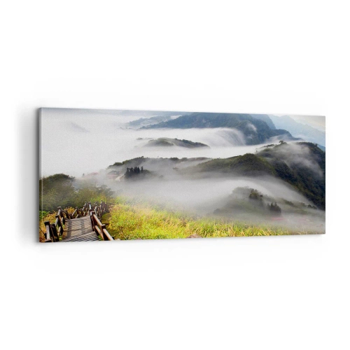 Impression sur toile - Image sur toile - Tissé d'éblouissement et de brouillard - 100x40 cm