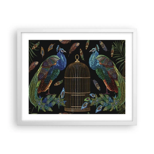 Affiche dans un cadre blanc - Poster - En robes royales - 50x40 cm