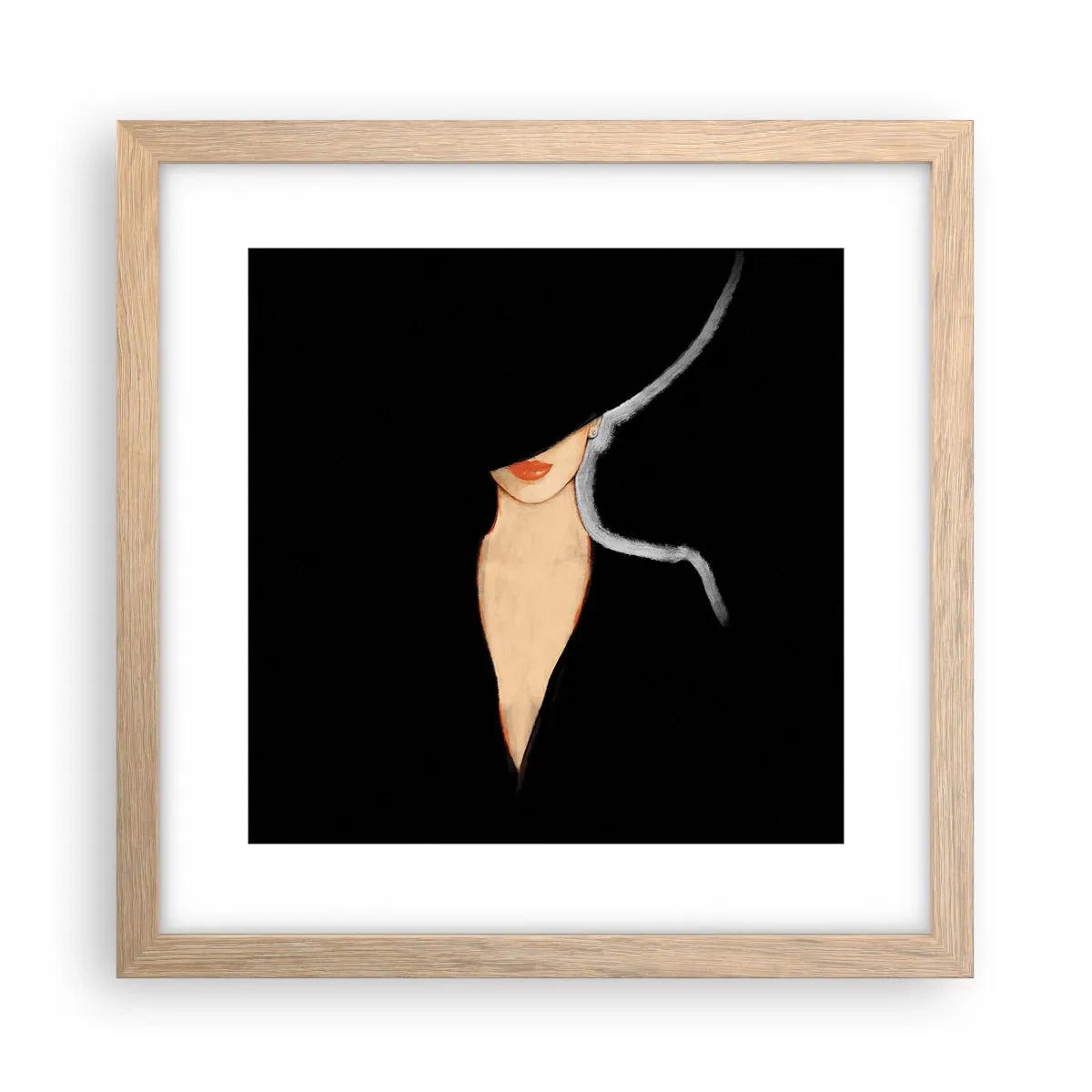 Affiche dans un chêne clair - Poster - Élégance et style - 30x30 cm