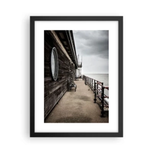 Affiche dans un cadre noir - Poster - Le temps s'est arrêté - 30x40 cm