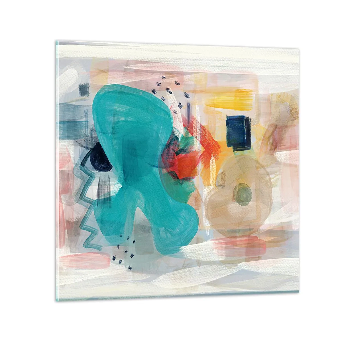 Impression sur verre - Image sur verre - Jeu de couleurs - 40x40 cm