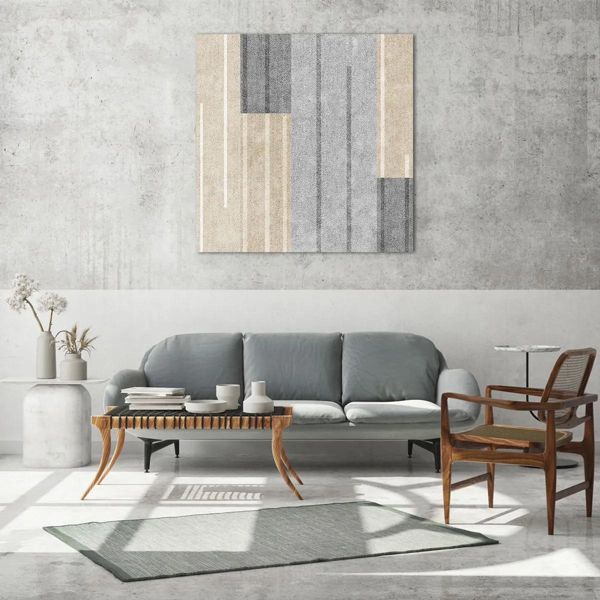 Impression sur verre - Image sur verre - Composition : se tenir droit - 50x50 cm