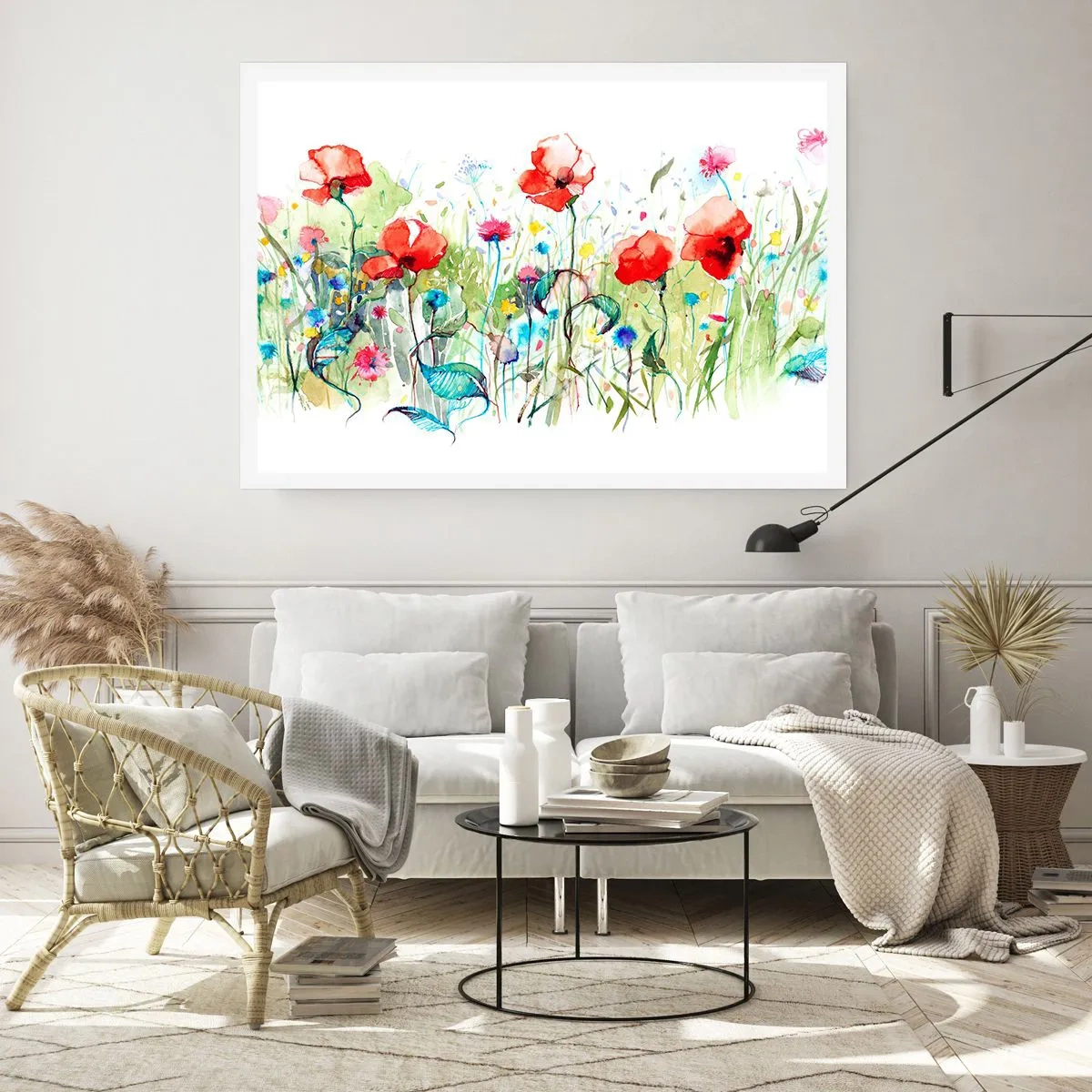 Affiche - Poster - Prairie de fleurs en mai - 40x30 cm