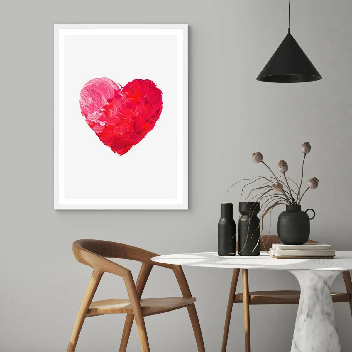 Affiche dans un cadre blanc - Poster - All you need is love - 50x70 cm