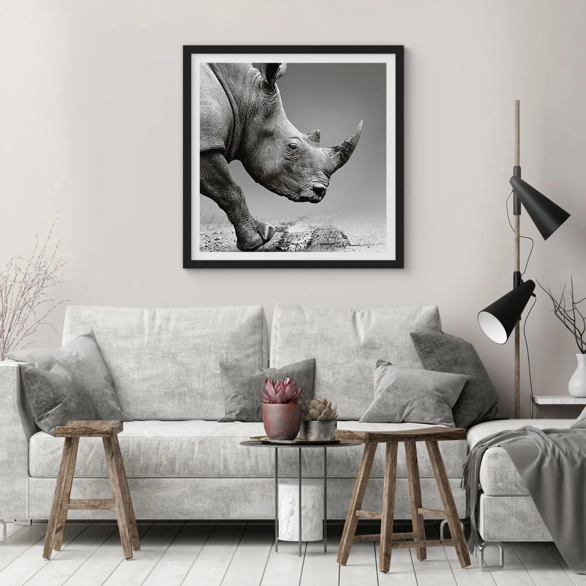 Affiche dans un cadre noir - Poster - Force inarrêtable - 60x60 cm