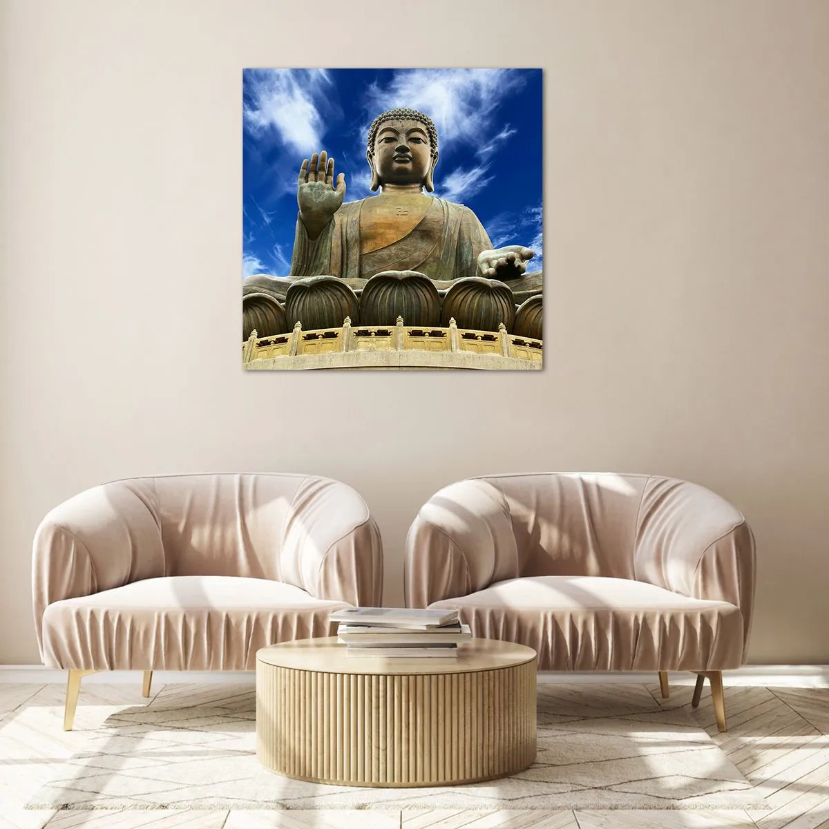 Impression sur verre - Image sur verre - Vivre sans peur - 70x70 cm